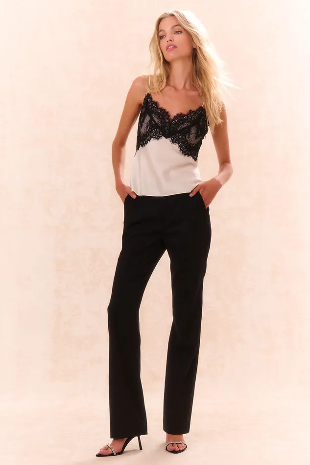 Women LoveShackFancy Pants and Shorts Severine WoolBlend Tailored Pants Black Women LoveShackFancy Pants and Shorts Severine WoolBlend Tailored Pants Black