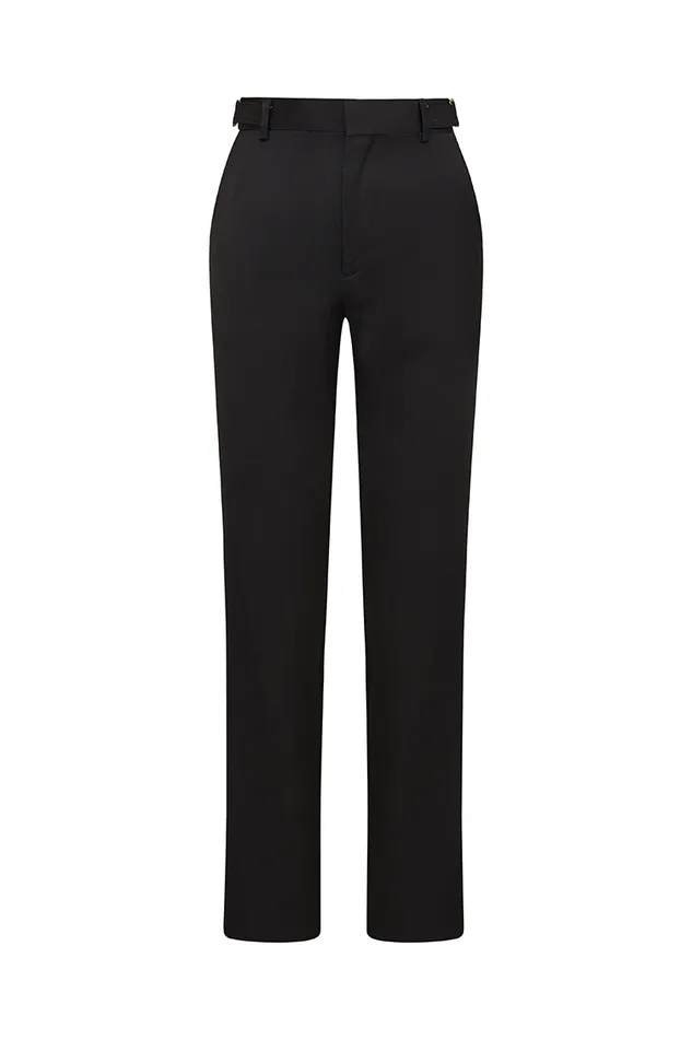 Women LoveShackFancy Pants and Shorts Severine WoolBlend Tailored Pants Black