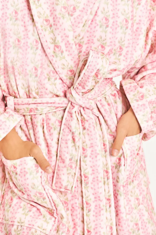 Women LoveShackFancy Sleepwear Indie Cotton Bath Robe Strawberry Macaroon