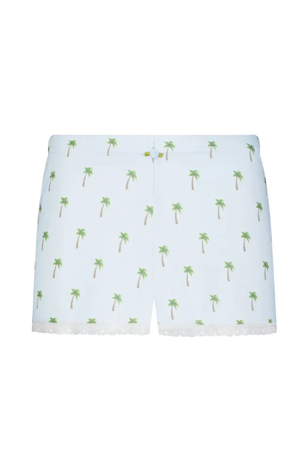 Women LoveShackFancy Sleepwear Polka Dot England Pajama Shorts Palm Sky Print