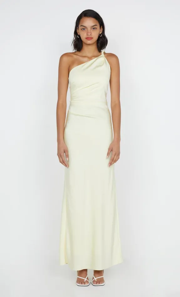 Women LUNETTA ASYM DRESS 8211 ICE YELLOW Bec Bridge Bridesmaid Dresses