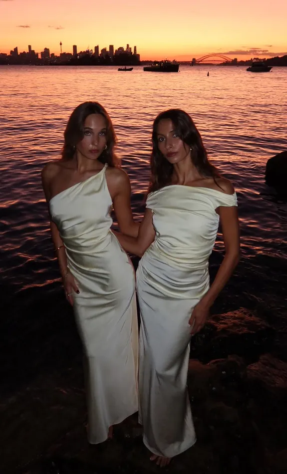 Women LUNETTA ASYM DRESS 8211 ICE YELLOW Bec Bridge Bridesmaid Dresses
