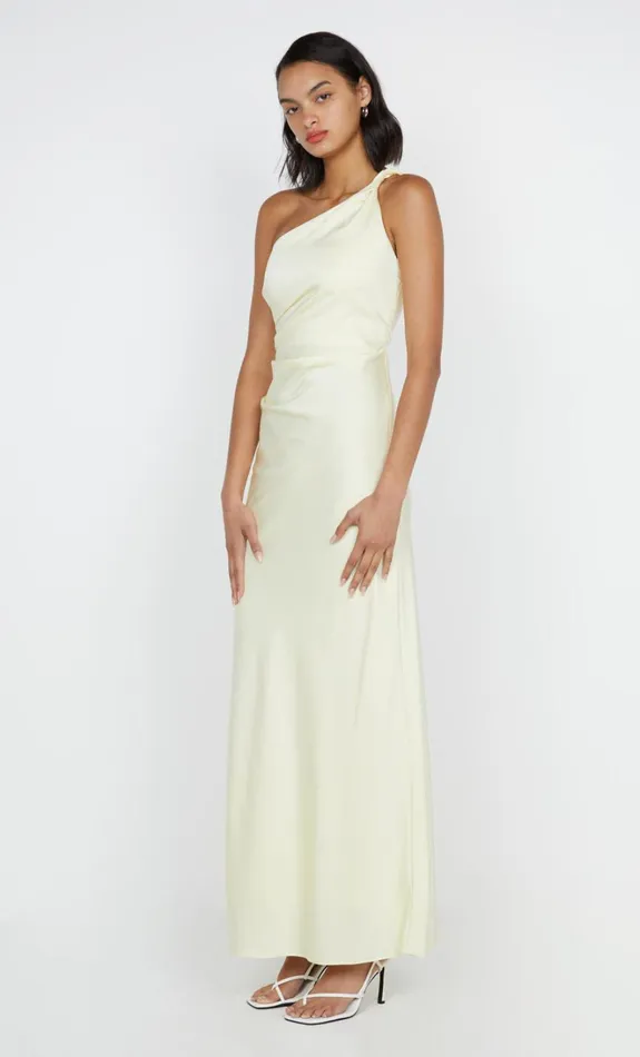 Women LUNETTA ASYM DRESS 8211 ICE YELLOW Bec Bridge Bridesmaid Dresses