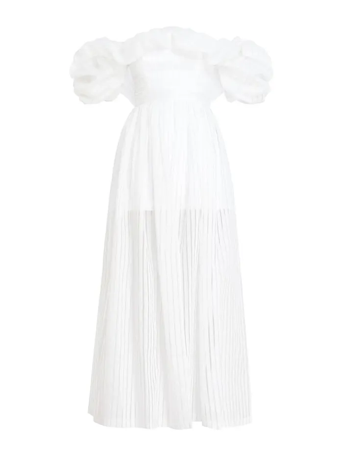 Women Maisie Off Shoulder Romper Gardenia BCBG Jumpsuits and Rompers Women Maisie Off Shoulder Romper Gardenia BCBG Jumpsuits and Rompers