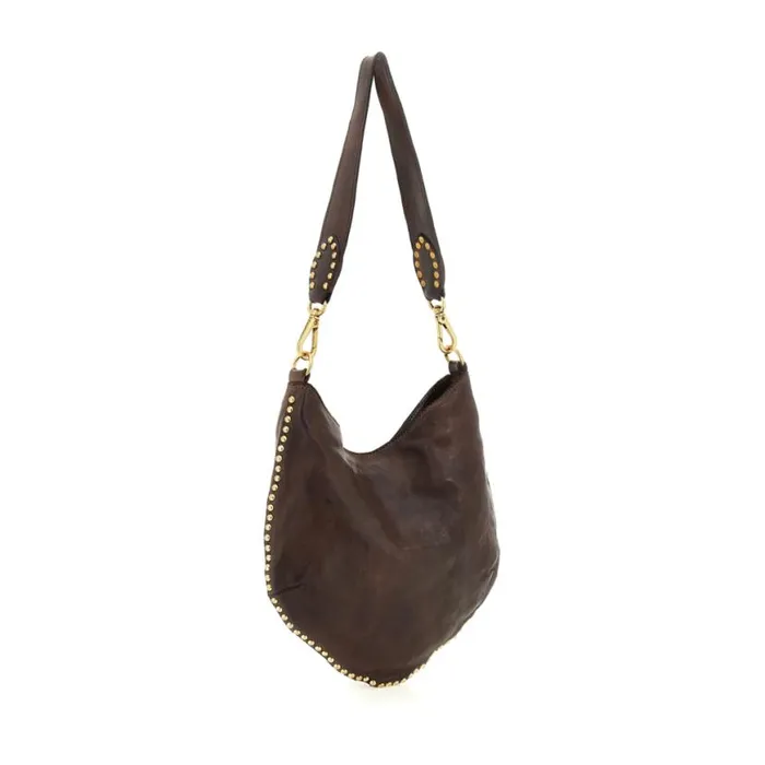 Women Malachite Brown Campomaggi ShoulderHobo Bag