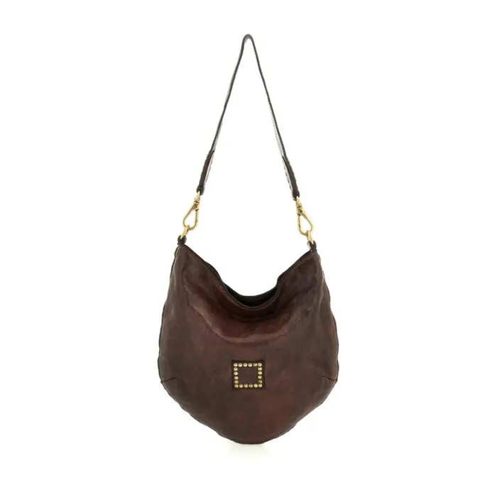 Women Malachite Brown Campomaggi ShoulderHobo Bag
