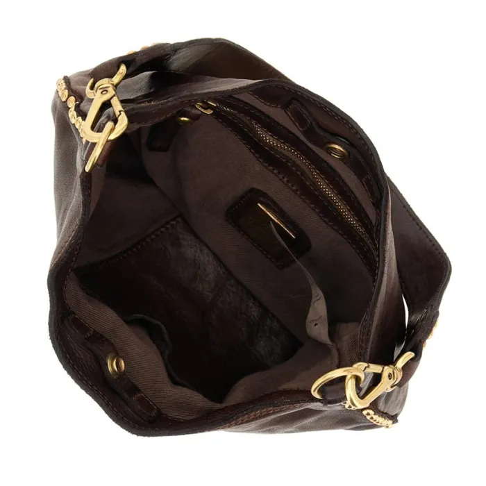 Women Malachite Brown Campomaggi ShoulderHobo Bag