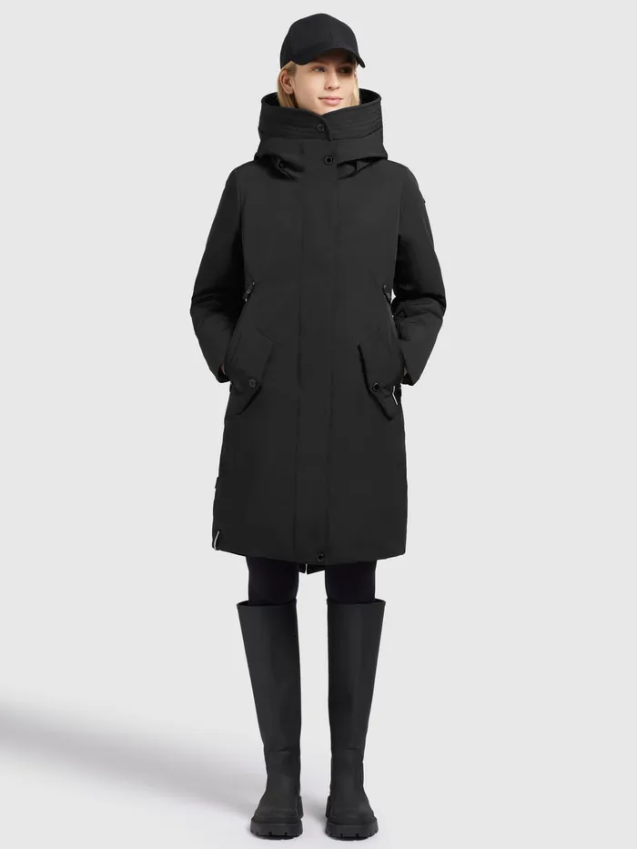 Women Mantel CHARLYN4 Schwarz Schwarz Parkas KHUJO