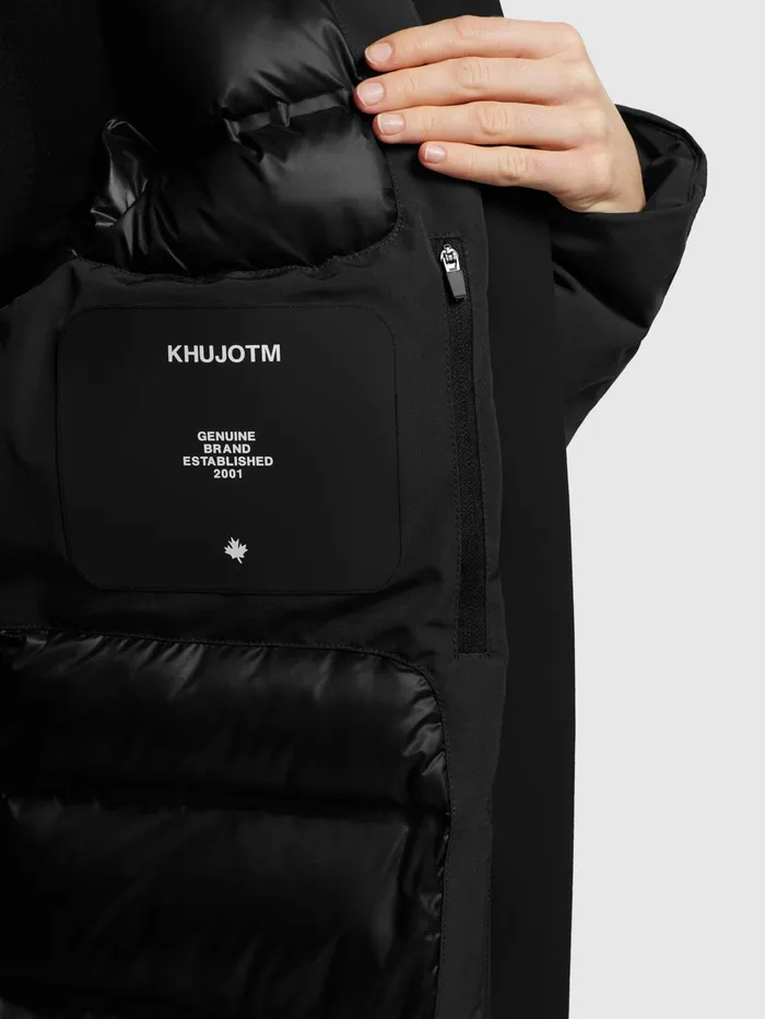 Women Mantel CHARLYN4 Schwarz Schwarz Parkas KHUJO
