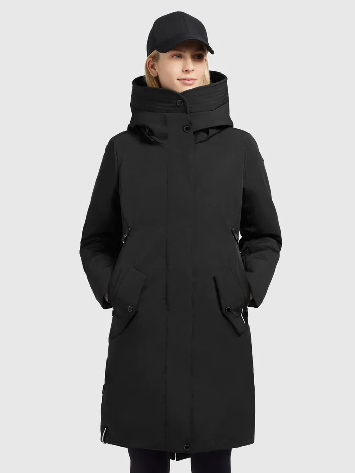 Women Mantel CHARLYN4 Schwarz Schwarz Parkas KHUJO
