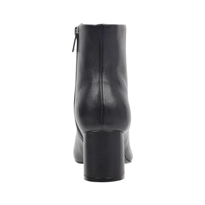 Women Marc Fisher Booties Jarli Pointy Ankle Bootie Black Leather