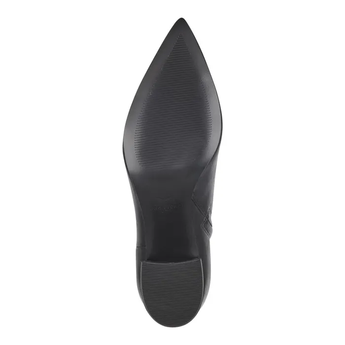 Women Marc Fisher Booties Jarli Pointy Ankle Bootie Black Leather