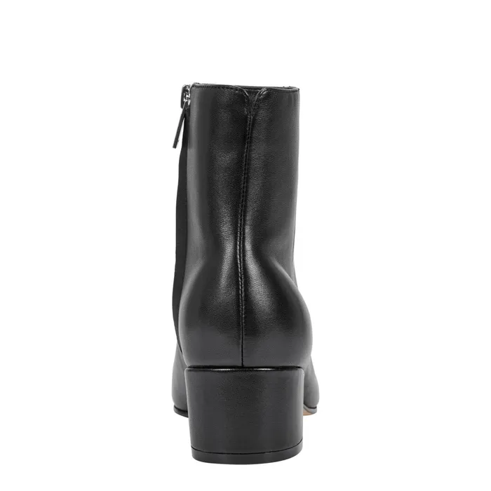 Women Marc Fisher Boots and Booties Leonna Ankle Bootie Black Leather