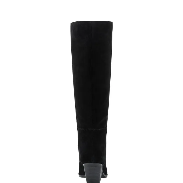 Women Marc Fisher Boots Challi Pointy Toe Boot Black Suede
