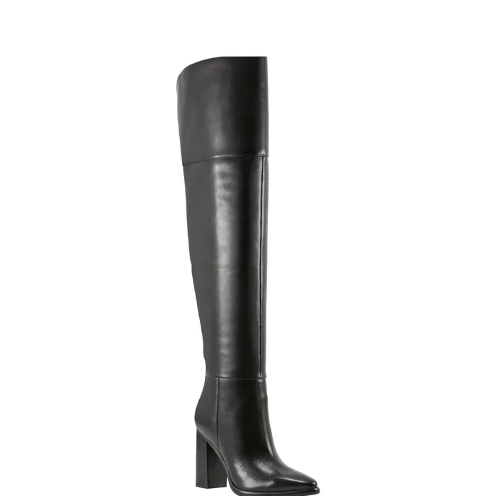 Women Marc Fisher Boots Lasli Over The Knee Boot Black Leather