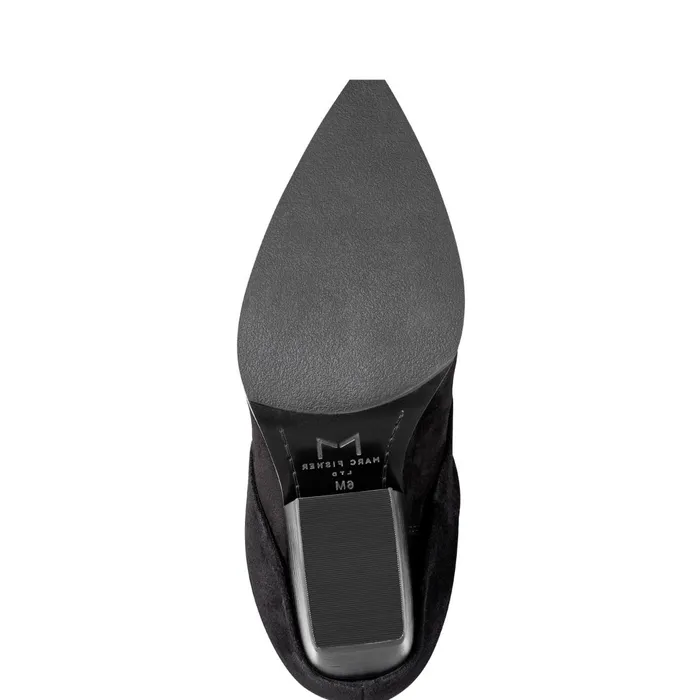 Women Marc Fisher Casual Boots Calysta Block Heel Pointy Toe Boot Black