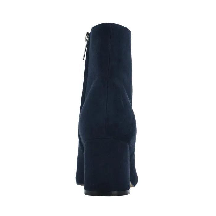 Women Marc Fisher Casual Boots Jarli Pointy Ankle Bootie Navy Suede