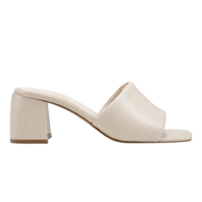 Women Marc Fisher Mules and Slides Nombra Block Heel Slide Sandal Light Natural Women Marc Fisher Mules and Slides Nombra Block Heel Slide Sandal Light Natural