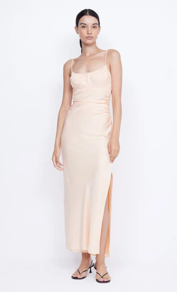 Women MARI LOU GATHERED MAXI DRESS 8211 PEACH Bec Bridge Prom Dresses
