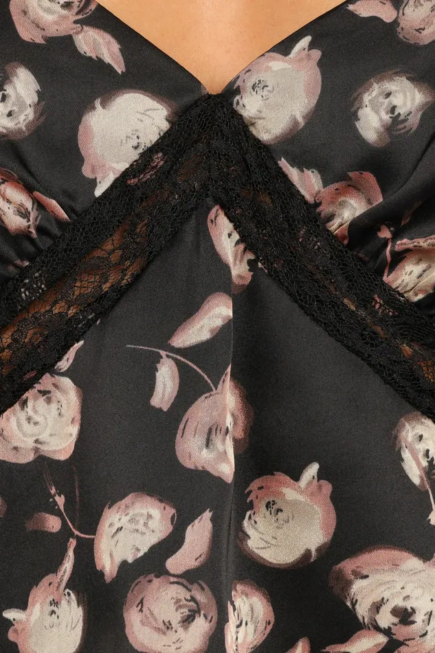 Women Matching Sets Petal and Pup Aurelia Two Piece Set Black Floral