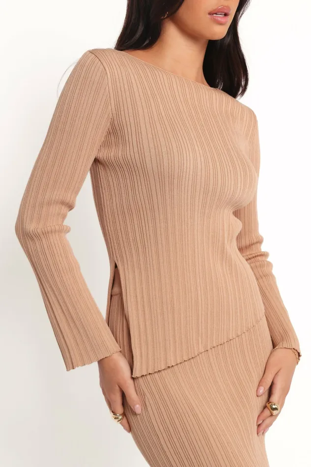 Women Matching Sets Petal and Pup Vienna Knitted Set Beige