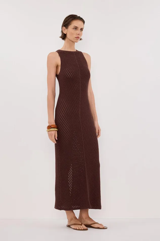 Women Maxi Dresses DISSH BLOOM CHOC CROCHET MAXI DRESS