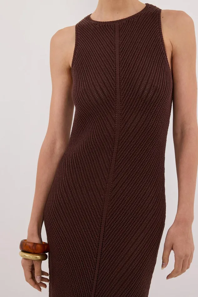 Women Maxi Dresses DISSH BLOOM CHOC CROCHET MAXI DRESS