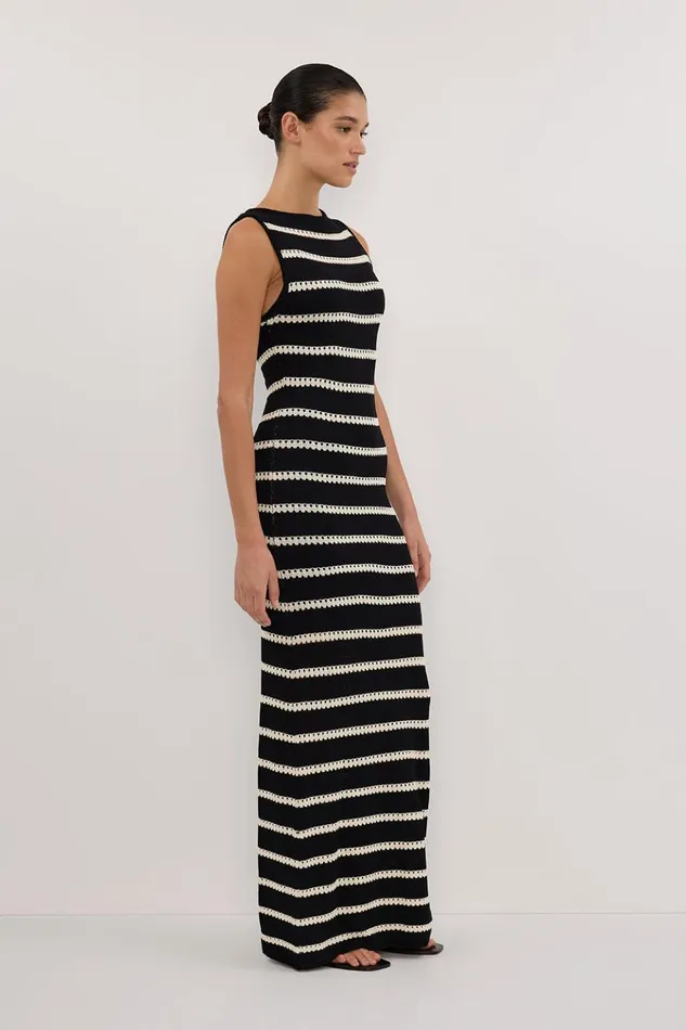 Women Maxi Dresses DISSH SAM STRIPE BOAT NECK MAXI DRESS