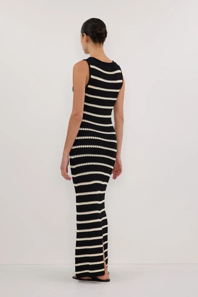 Women Maxi Dresses DISSH SAM STRIPE BOAT NECK MAXI DRESS