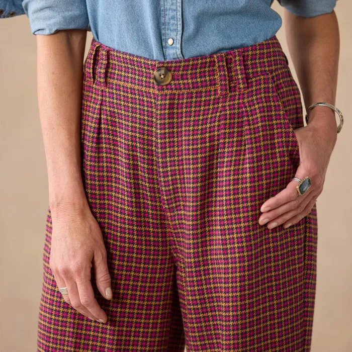 Women Mayra Plaid Pants Rouge Sundance Catalog Pants and Shorts