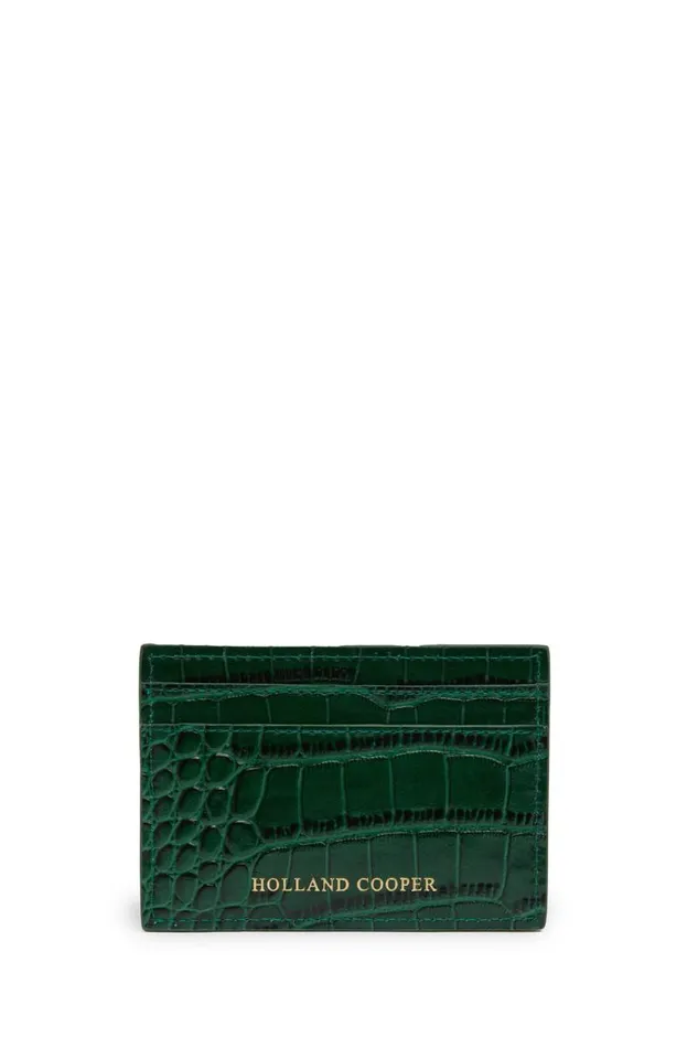 WomenMen Small Leather Goods Holland Cooper Chelsea Card Holder Emerald Croc WomenMen Small Leather Goods Holland Cooper Chelsea Card Holder Emerald Croc
