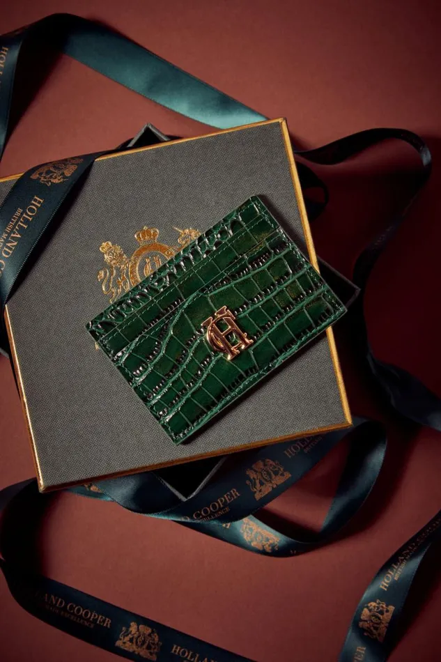 WomenMen Small Leather Goods Holland Cooper Chelsea Card Holder Emerald Croc WomenMen Small Leather Goods Holland Cooper Chelsea Card Holder Emerald Croc