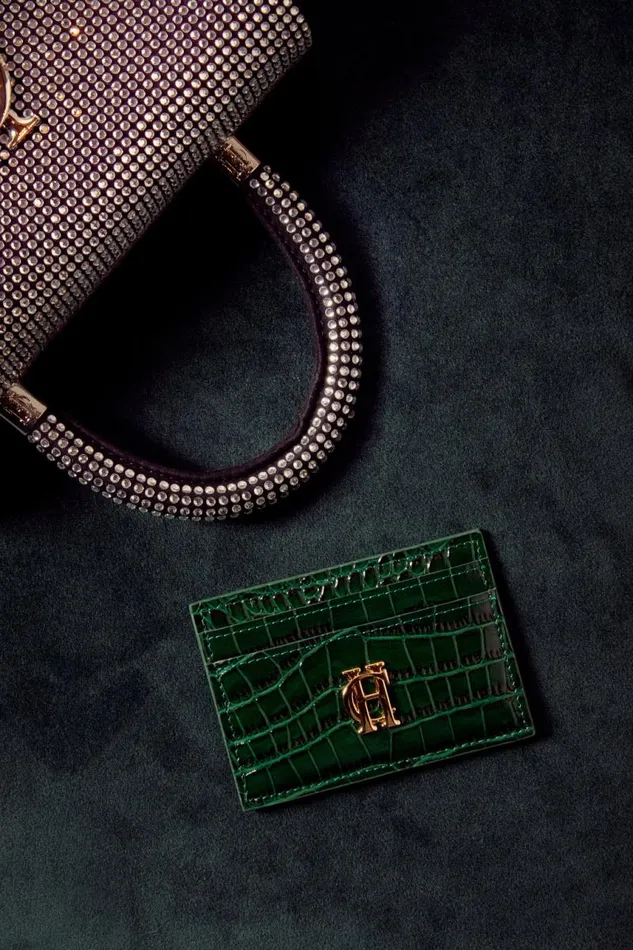 WomenMen Small Leather Goods Holland Cooper Chelsea Card Holder Emerald Croc WomenMen Small Leather Goods Holland Cooper Chelsea Card Holder Emerald Croc