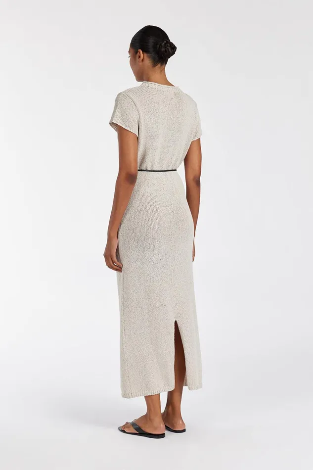 Women Midi Dresses DISSH LEO CHALK KNIT MIDI DRESS