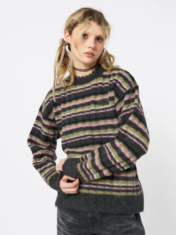 Women Minga London Knitwear Evelyn Striped Knit Sweater