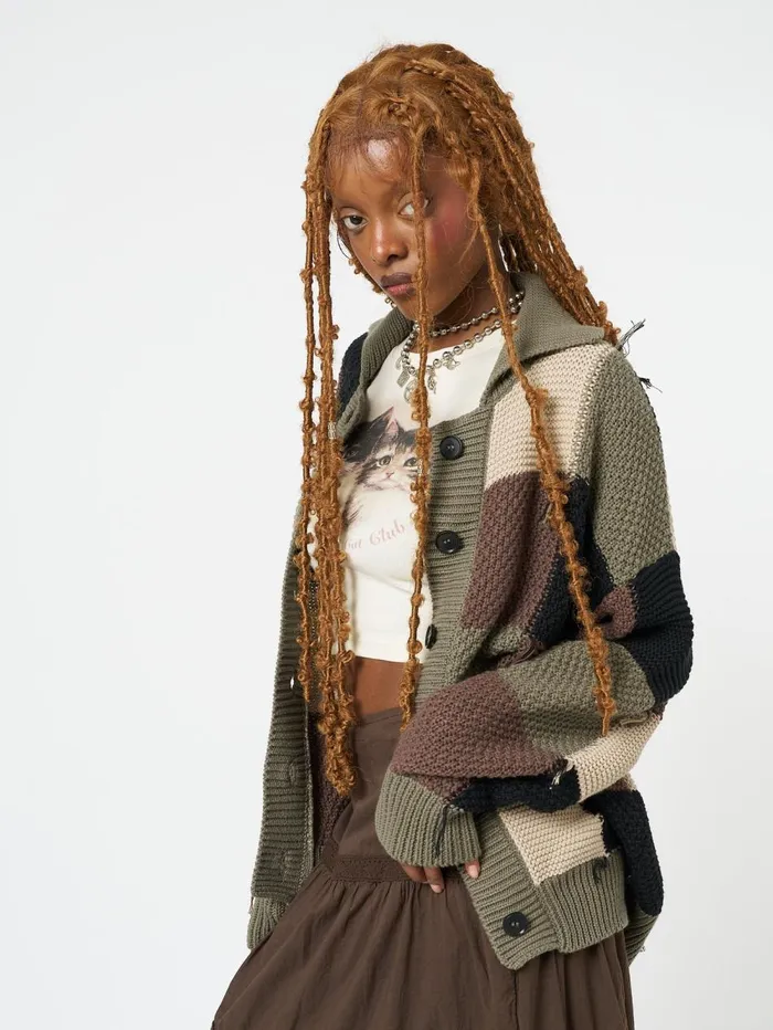 Women Minga London Knitwear Flora Patchwork Cardigan
