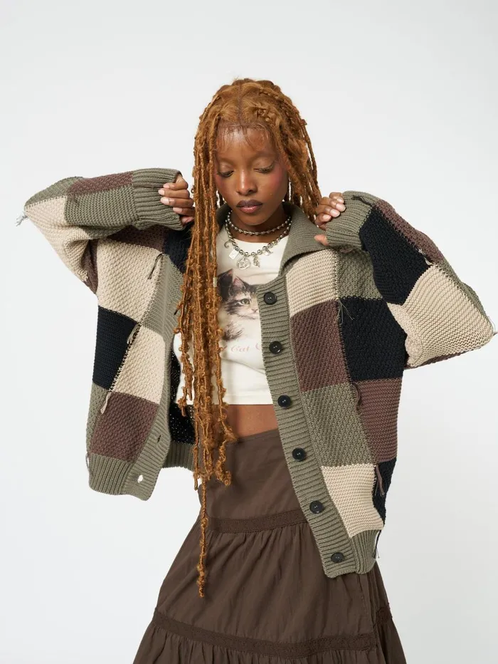 Women Minga London Knitwear Flora Patchwork Cardigan