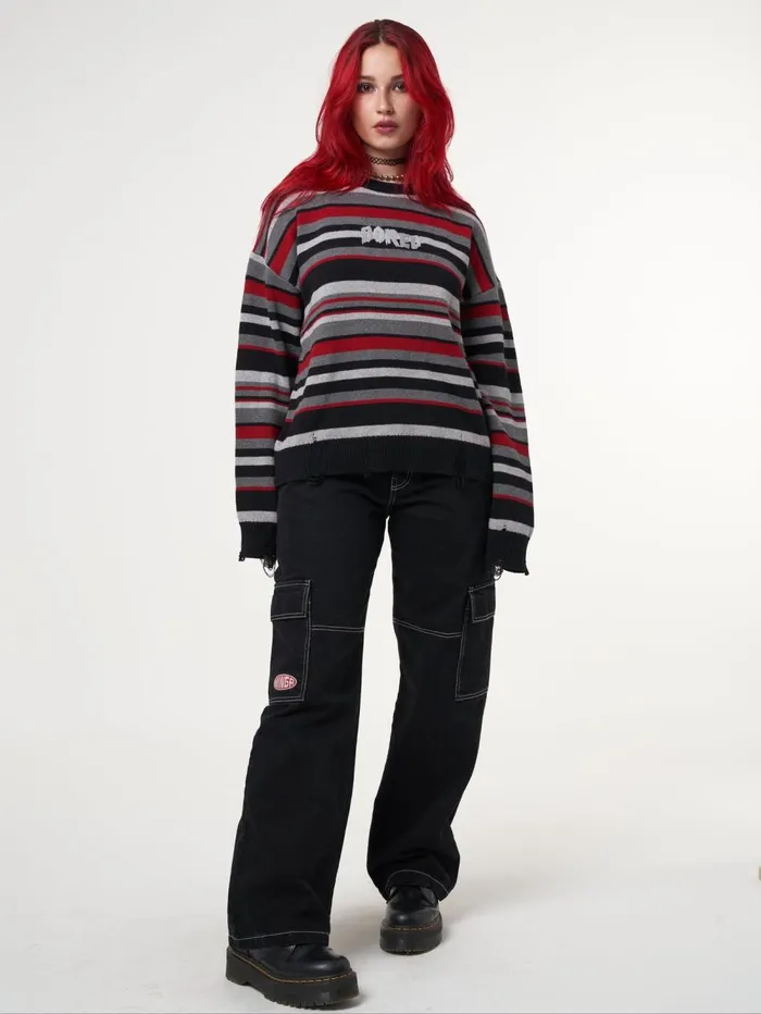 Women Minga London Sweaters and Hoodies Boredom Striped Knit Jumper