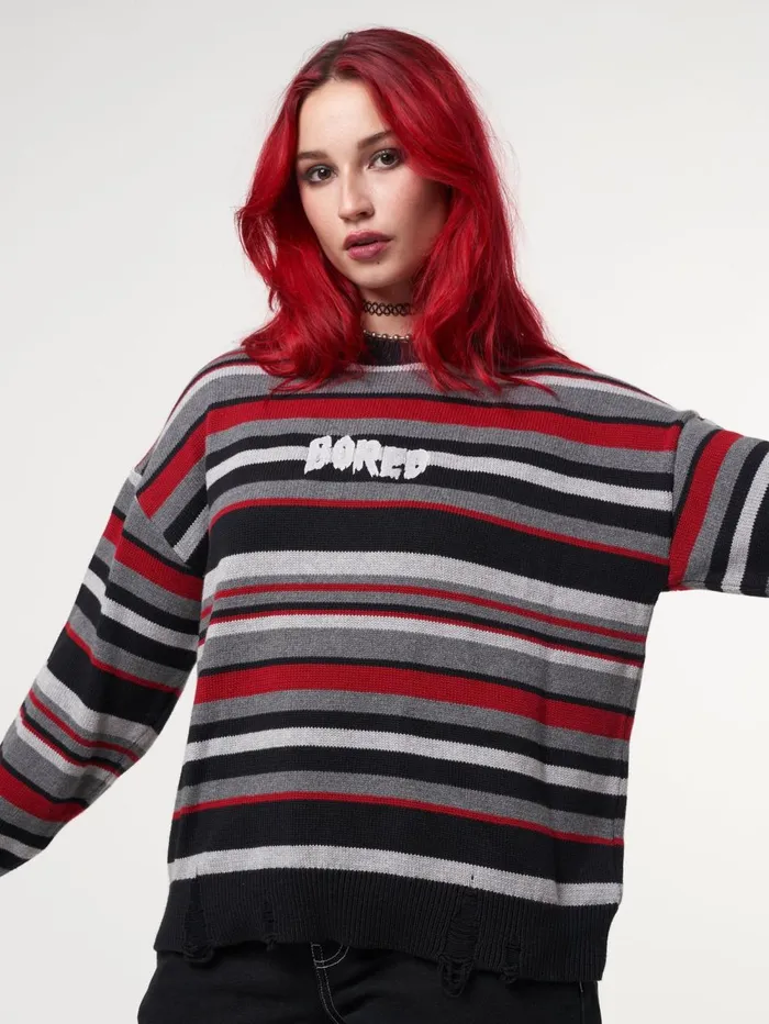 Women Minga London Sweaters and Hoodies Boredom Striped Knit Jumper