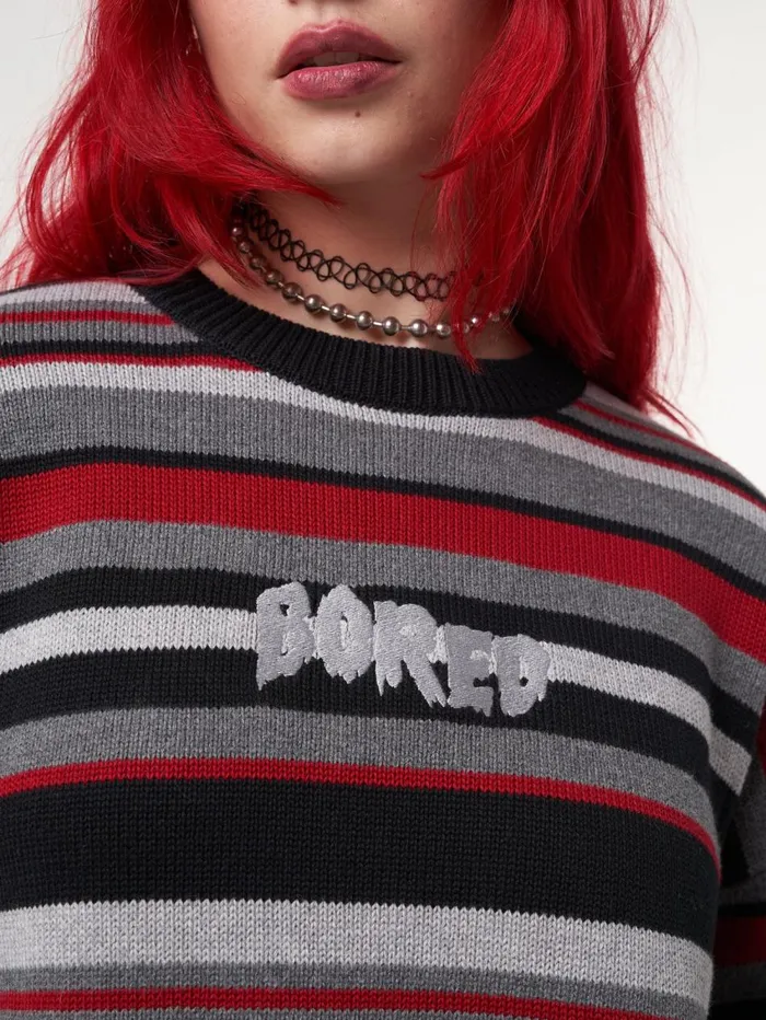 Women Minga London Sweaters and Hoodies Boredom Striped Knit Jumper