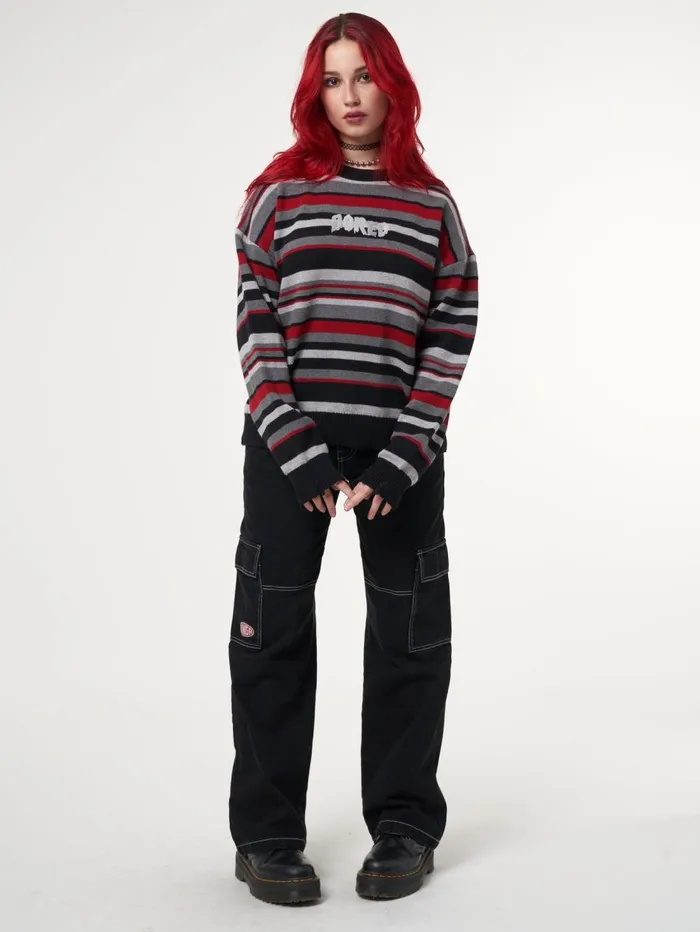 Women Minga London Sweaters and Hoodies Boredom Striped Knit Jumper