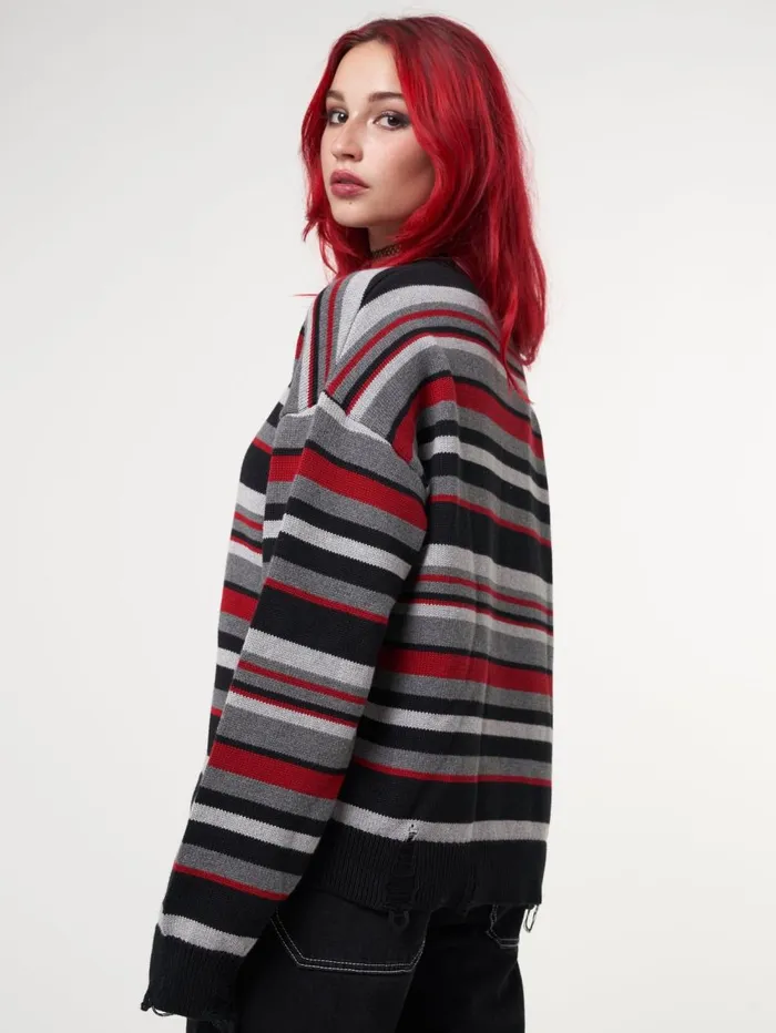 Women Minga London Sweaters and Hoodies Boredom Striped Knit Jumper