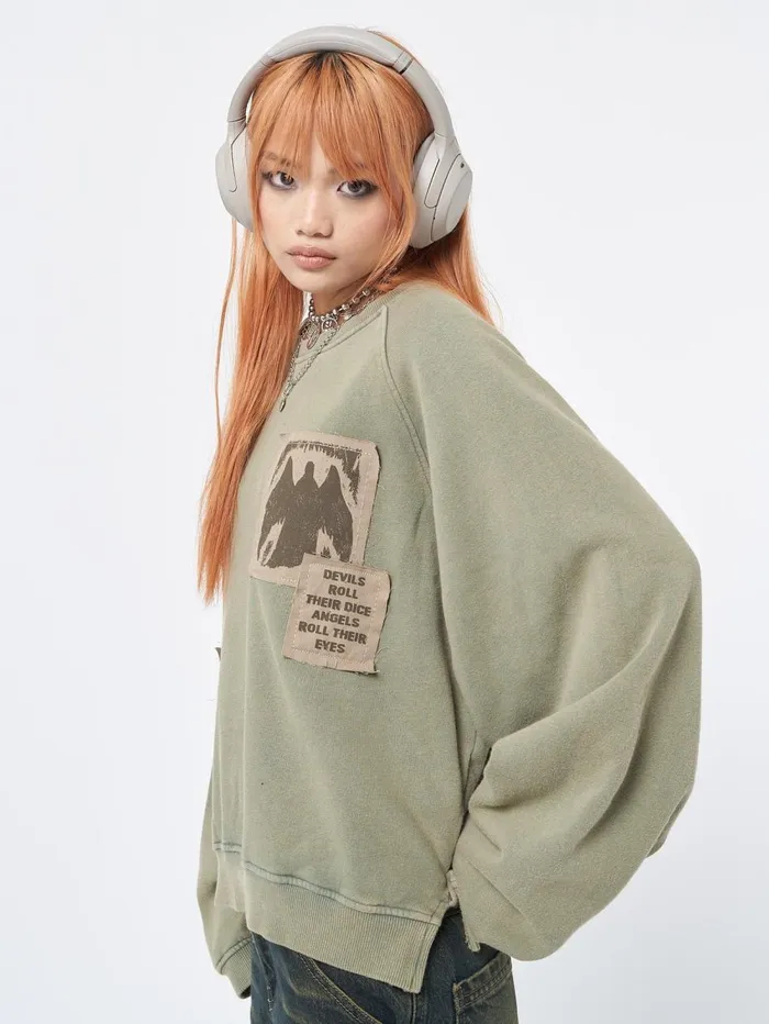 Women Minga London Sweaters and Hoodies Patch Me Up Sweatshirt