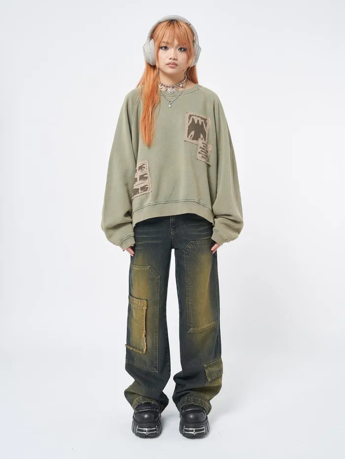 Women Minga London Sweaters and Hoodies Patch Me Up Sweatshirt