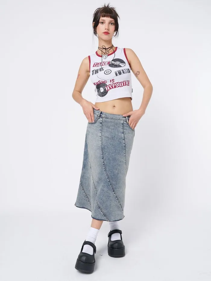 Women Minga London Tops and TShirts Hypnotic Graphic Print Vest Top