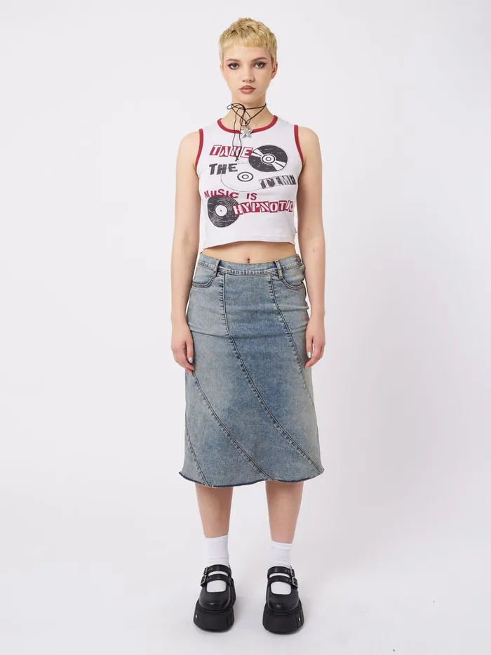 Women Minga London Tops and TShirts Hypnotic Graphic Print Vest Top