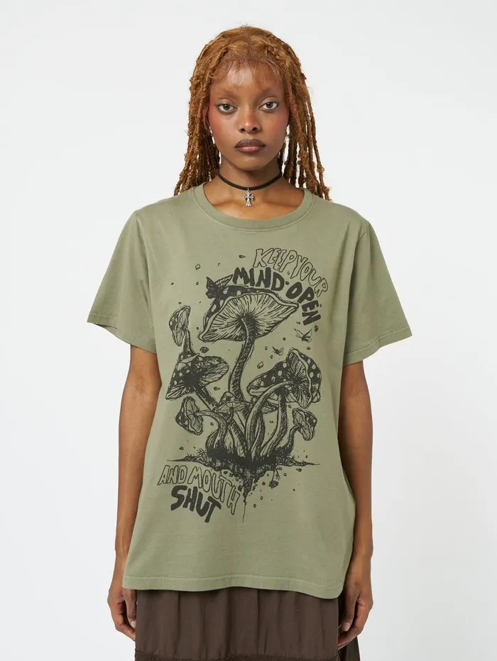 Women Minga London Tops and TShirts Mushroom Thoughts TShirt