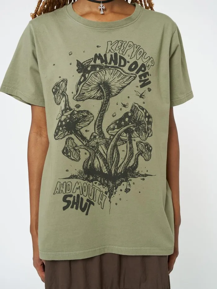 Women Minga London Tops and TShirts Mushroom Thoughts TShirt