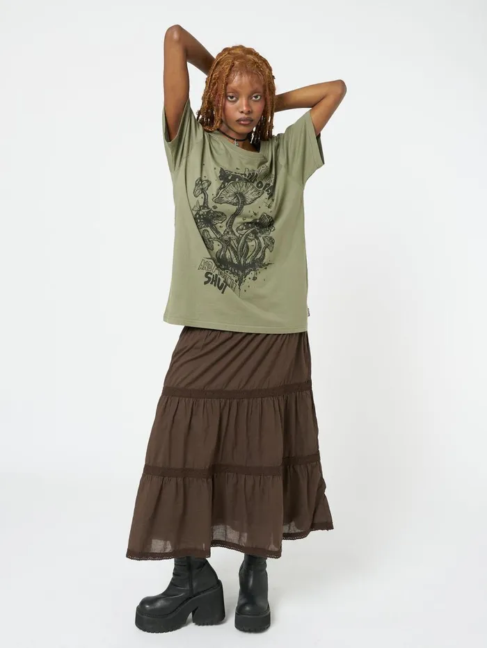 Women Minga London Tops and TShirts Mushroom Thoughts TShirt