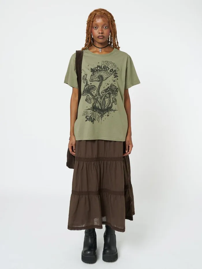 Women Minga London Tops and TShirts Mushroom Thoughts TShirt